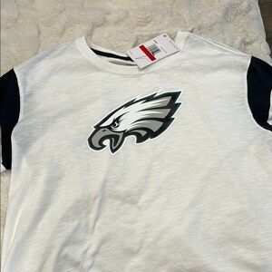 Philadelphia Eagles White and Black T-Shirt